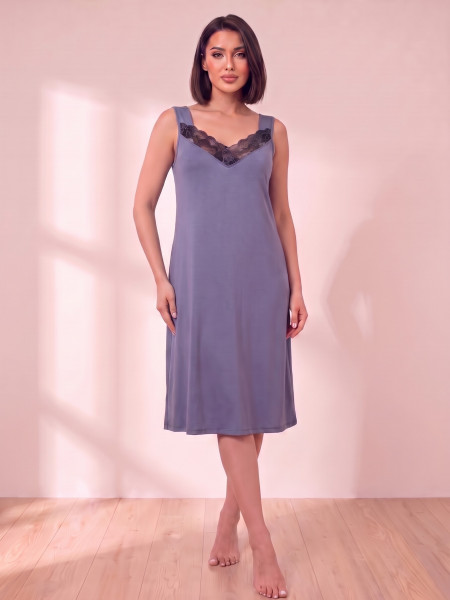 Ночная сорочка женская вискоза "КОЛЕТ" ГРАФИТ